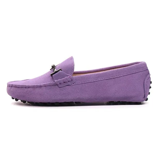 MIYAGINA Leather Women Spring Flat Moccasins Shoes Flat Wide Fit Shoes