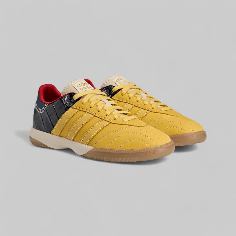 Grey Adidas Running Shoes Wales Bonner MN Samba - St Fade Gold