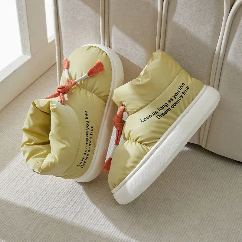 binfenxie  -  Comfortable Soft Sole Winter Boots Women Waterproof Thicked Plush Snow Boots Woman Casual Keep Warm Cotton Padded Shoes Ladies Outdoor Slip-on Shoes