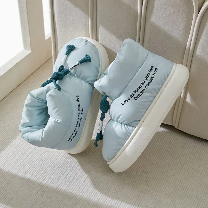 binfenxie  -  Comfortable Soft Sole Winter Boots Women Waterproof Thicked Plush Snow Boots Woman Casual Keep Warm Cotton Padded Shoes Ladies Waterproof River Shoes