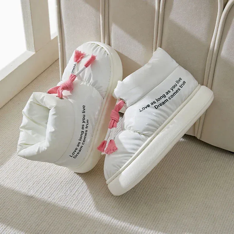 binfenxie  -  Comfortable Soft Sole Winter Boots Women Waterproof Thicked Plush Snow Boots Woman Casual Keep Warm Cotton Padded Shoes Ladies Grandprø Waterproof Topspin Golf