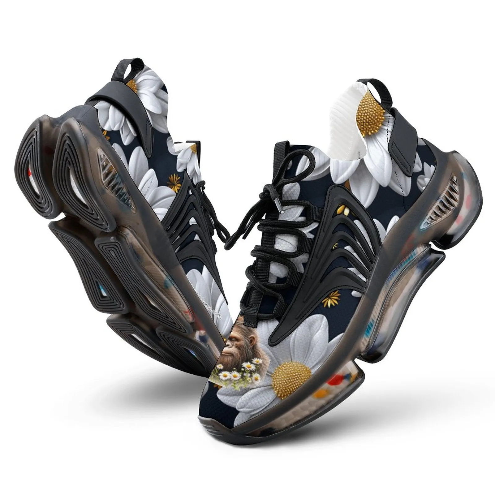 Sasquatch "smell the flowers" Men Custom Basketball Shoes with Breathable Fabric F68 Best Hiking Shoes For Beginners