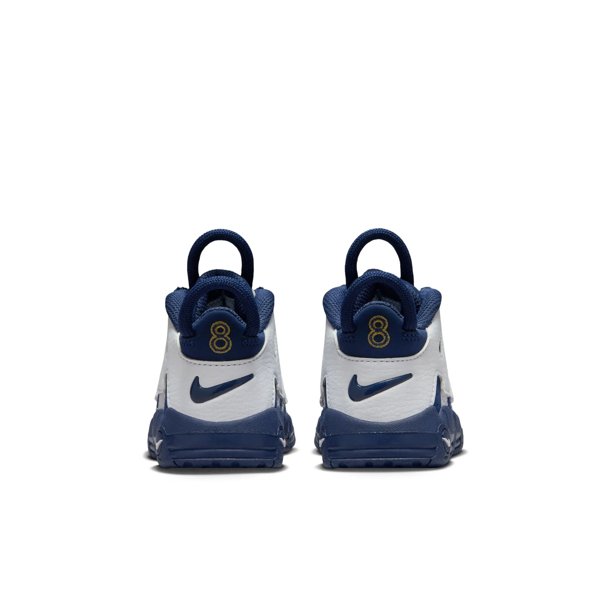 Nike - Boy - TD Air More Uptempo - White/Midnight Navy/Metallic Gold Asics Tennis Shoes Wide