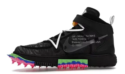 NIKE AIR FORCE 1 MID OFF-WHITE BLACK Asics Tennis Shoes Differences