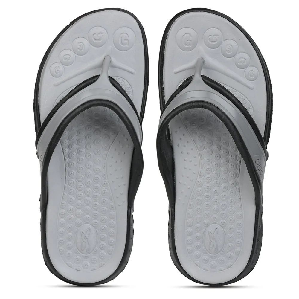 Gliders Casual Grey Flip Flop For Men GOOGLE  By Liberty Sandals With Heel