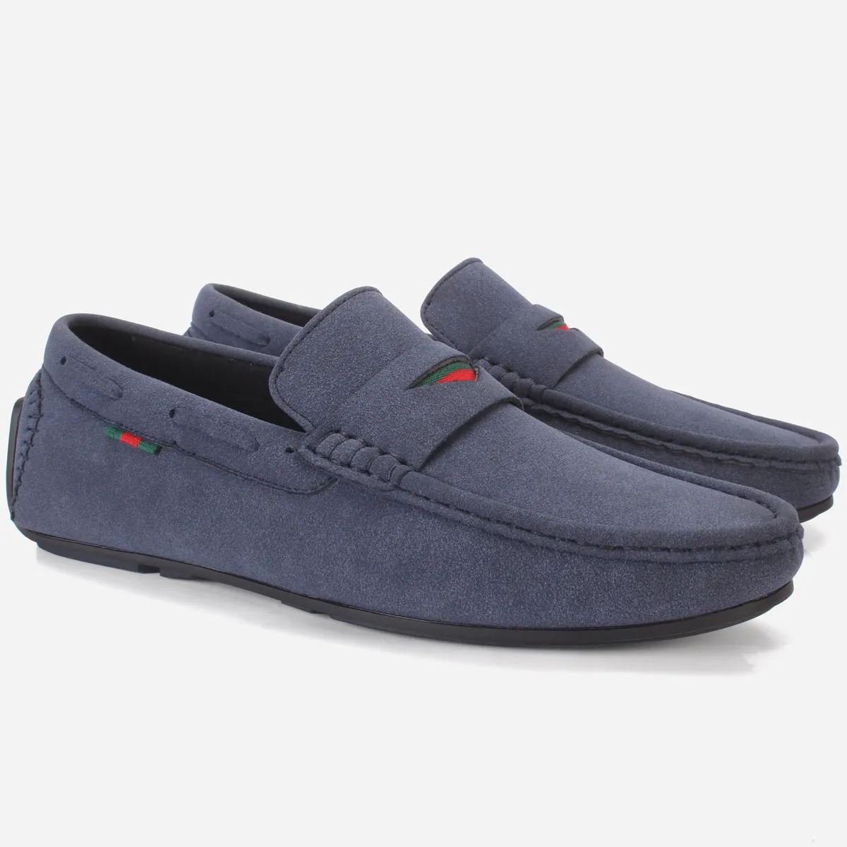 Mens "KEREM" Mocassin Everyday Shoes Flat Shoes With Bling