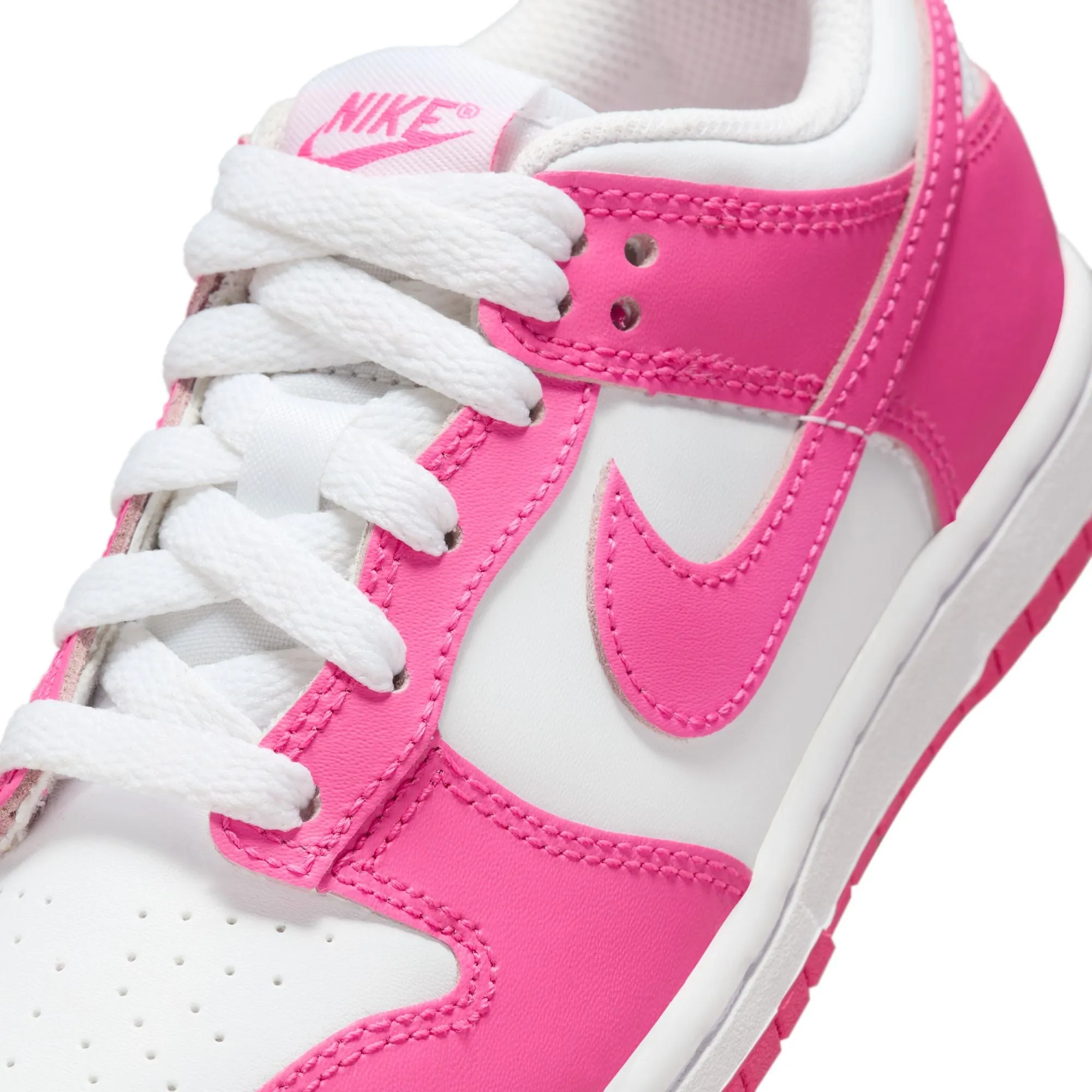 KIDS NIKE DUNK LOW PS (WHITE/LASER FUCHSIA) Asics Shoes Metaspeed