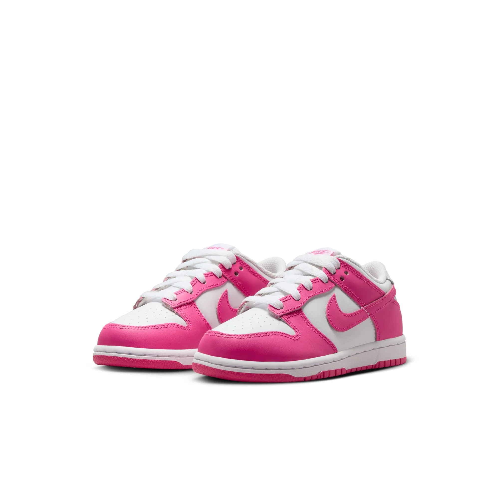 KIDS NIKE DUNK LOW PS (WHITE/LASER FUCHSIA) Casual Asics Shoes