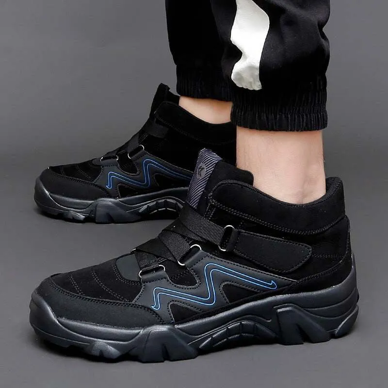 Tenya Climbing Cuzcare Orthopedic Shoes For Men Anti-puncture Velcro Hiking Sneakers Rubber Soft Suede