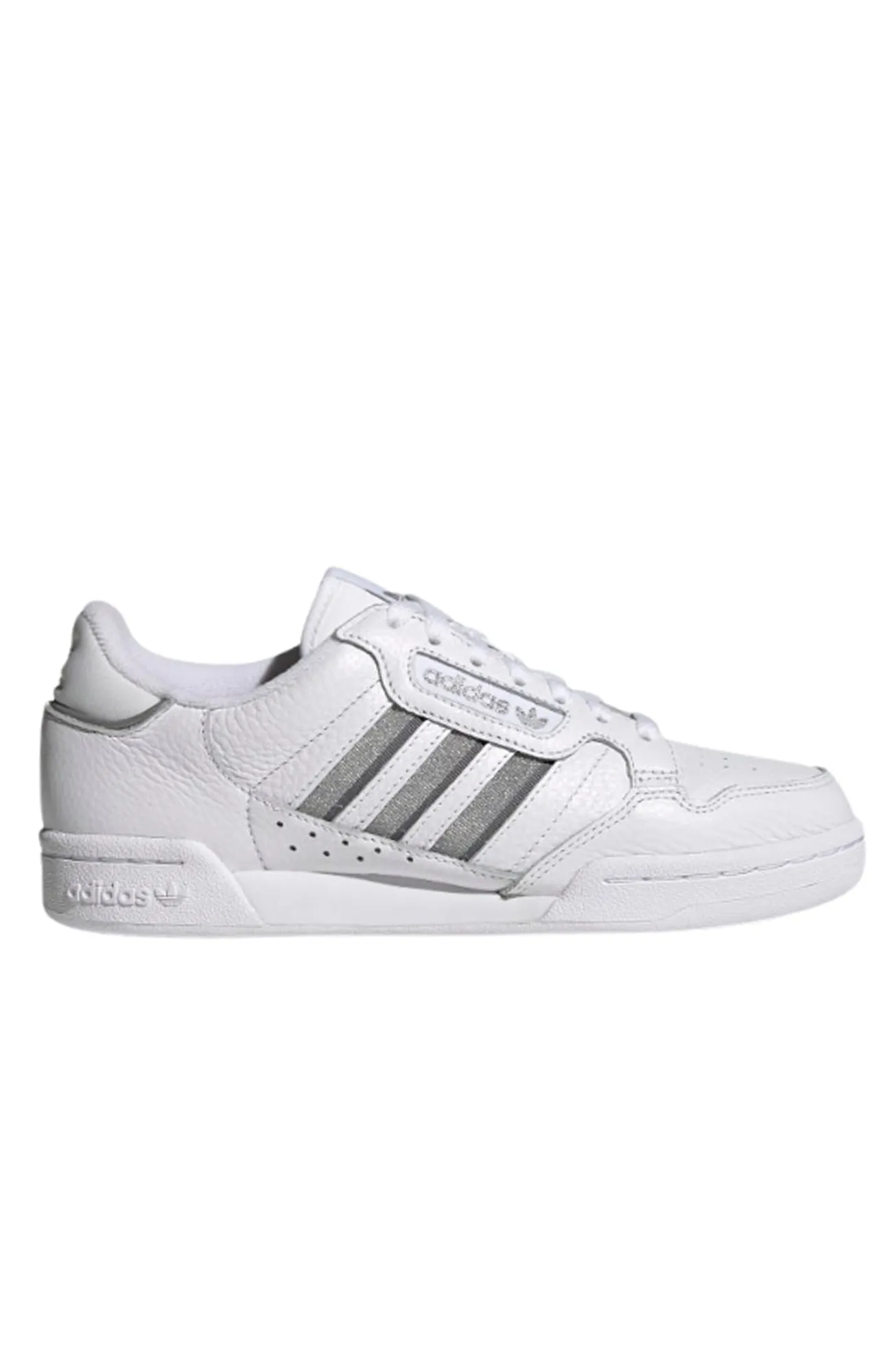 Continental 80 Stripes Shoes Cloud White Silver Metallic Non Marking Adidas Shoes