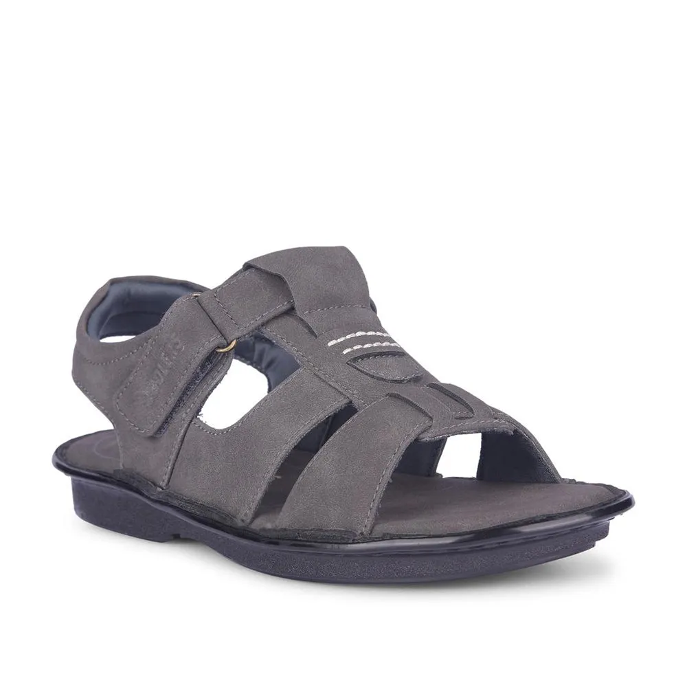 Closed Toe Strappy Sandals Coolers By Liberty Mens FLEXO Grey Casual Sandal