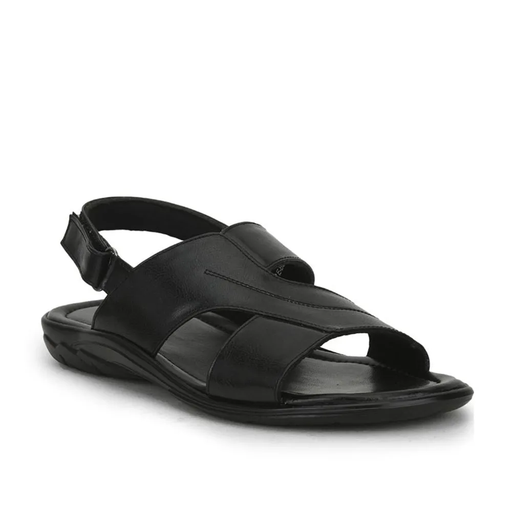 Aqua Swoosh Sandals Coolers Casual Black Sandal For Men LB-322E By Liberty