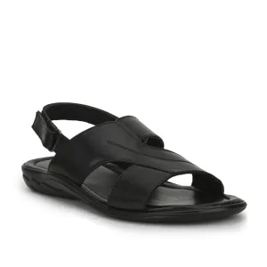 Coolers Casual Black Sandal For Men LB-322E By Liberty Sandals Resorts Jamaica