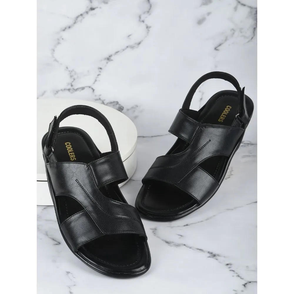 Coolers Casual Black Sandal For Men LB-322E By Liberty Discount Sandals