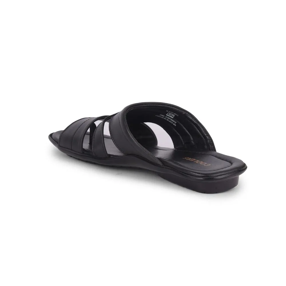 St Lucian Sandals Coolers Casual Black Toe Ring Slippers For Men COOL99-92 By Liberty