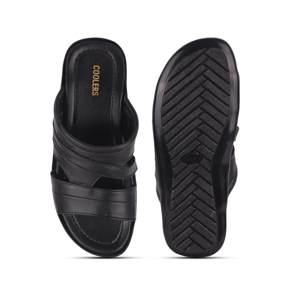 Coolers Casual Black Toe Ring Slippers For Men COOL99-92 By Liberty Sandals Guess