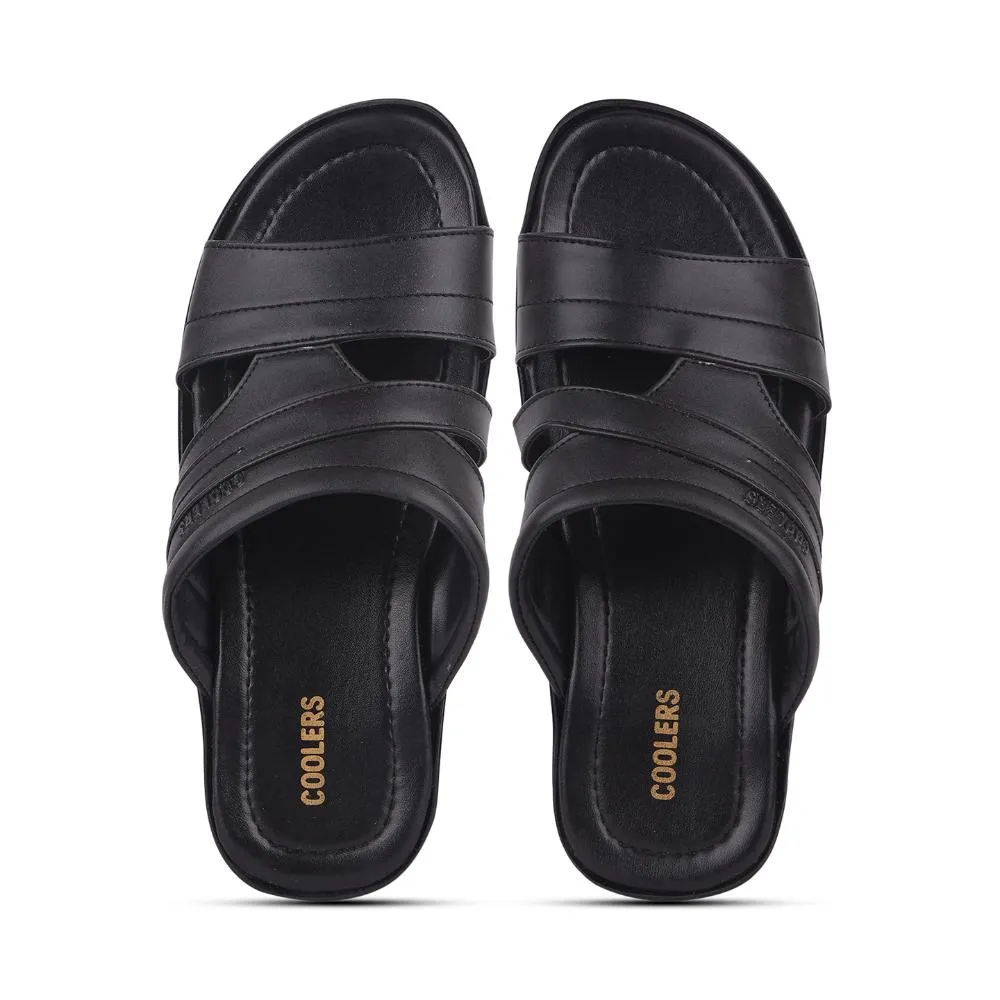 Khombu Sandals Coolers Casual Black Toe Ring Slippers For Men COOL99-92 By Liberty