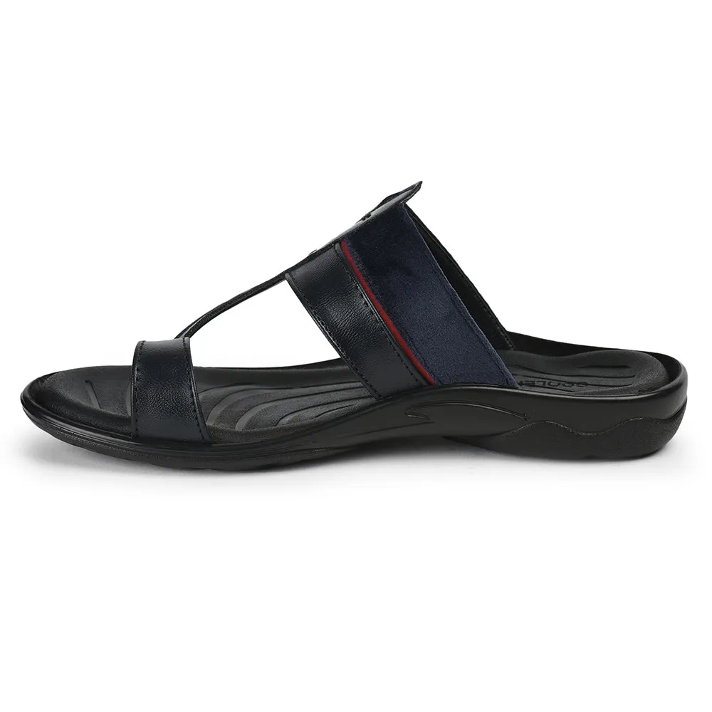 Cushion Sandals Coolers Casual Navy Blue Toe Ring Slipper For Men OLP-6 By Liberty