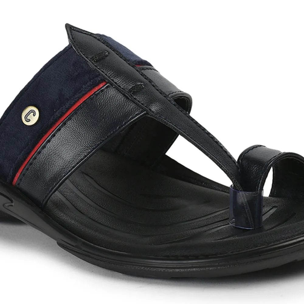 Cool Summer Sandals Coolers Casual Navy Blue Toe Ring Slipper For Men OLP-6 By Liberty