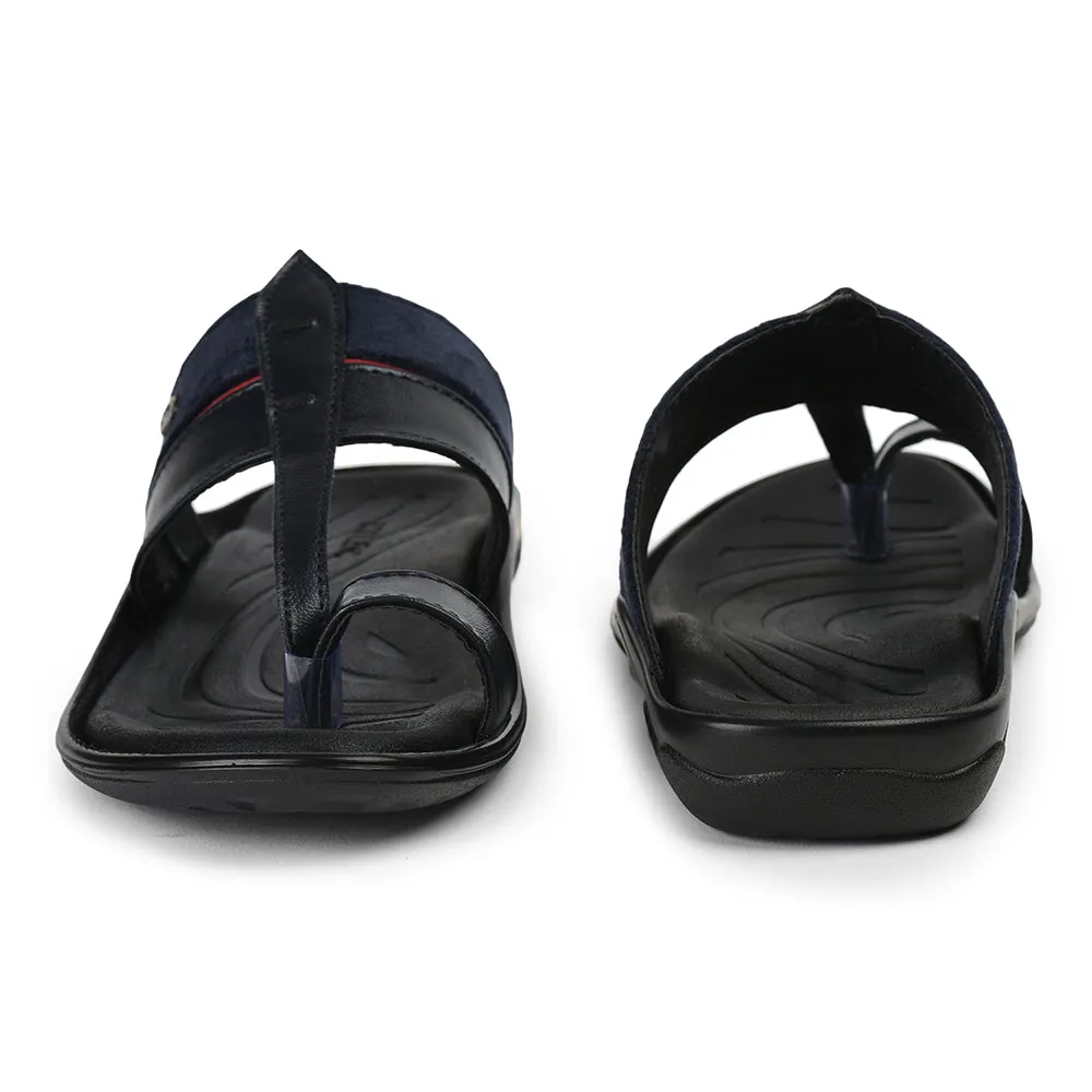 Coolers Casual Navy Blue Toe Ring Slipper For Men OLP-6 By Liberty Best Orthotic Sandals