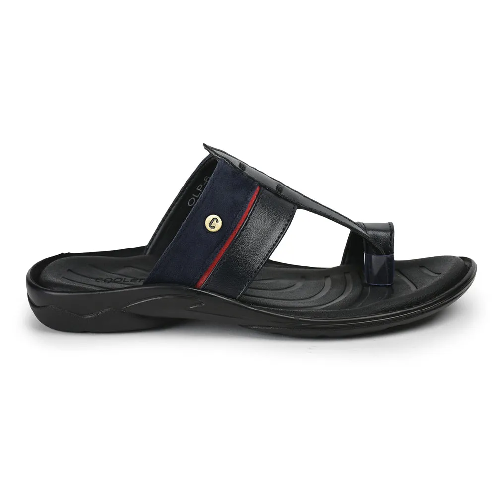 Wedding Shoes Sandals Coolers Casual Navy Blue Toe Ring Slipper For Men OLP-6 By Liberty