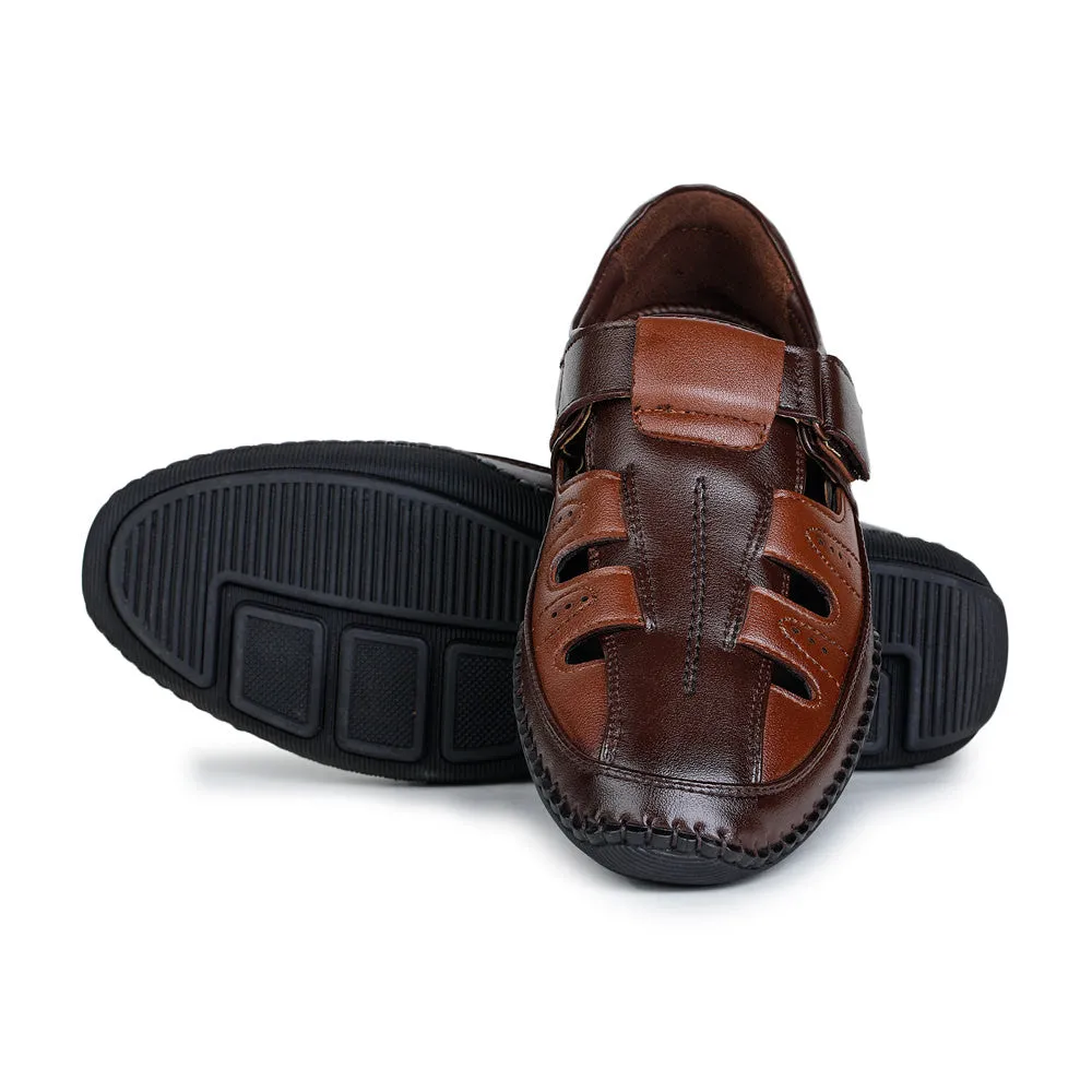 Coolers Formal (Brown) Sandals For Men BM-6N By Liberty Lace Up Sandals Heels