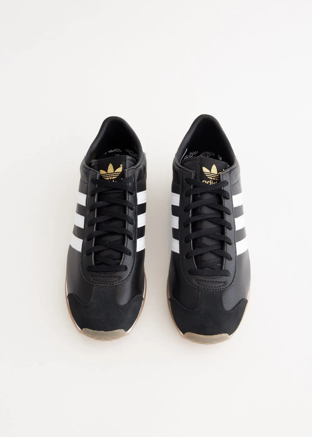 Adidas Leather Tennis Shoes Country Japan 'Core Black' Sneakers