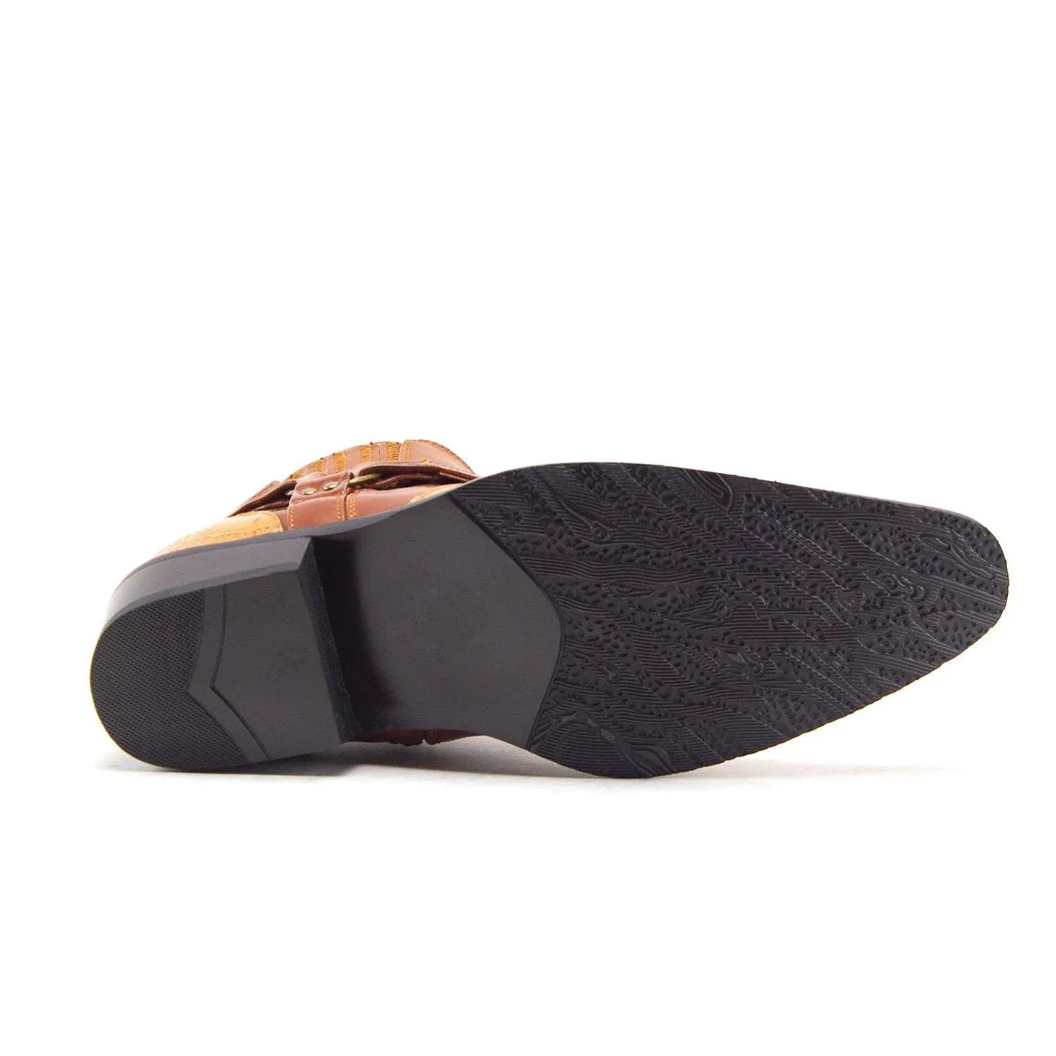 Burgundy Knee High Boots Cowboy Boots for Men Western Style Ankle High Moto Dress Boots Flame Design