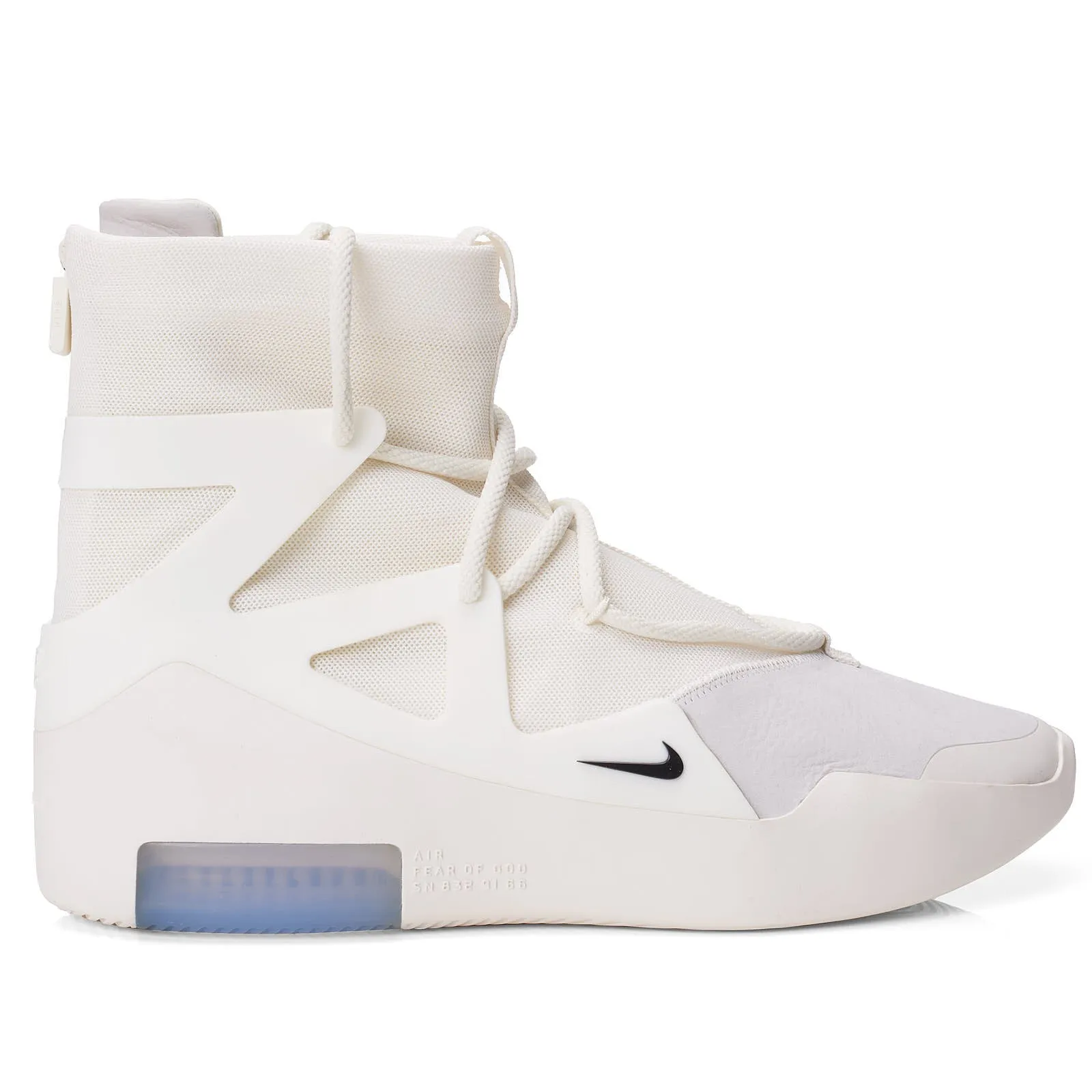 Hailey Bieber Asics Shoes NIKE AIR x FEAR OF GOD 1 'Sail' Canvas-Leather High Top Sneakers Shoes US 10