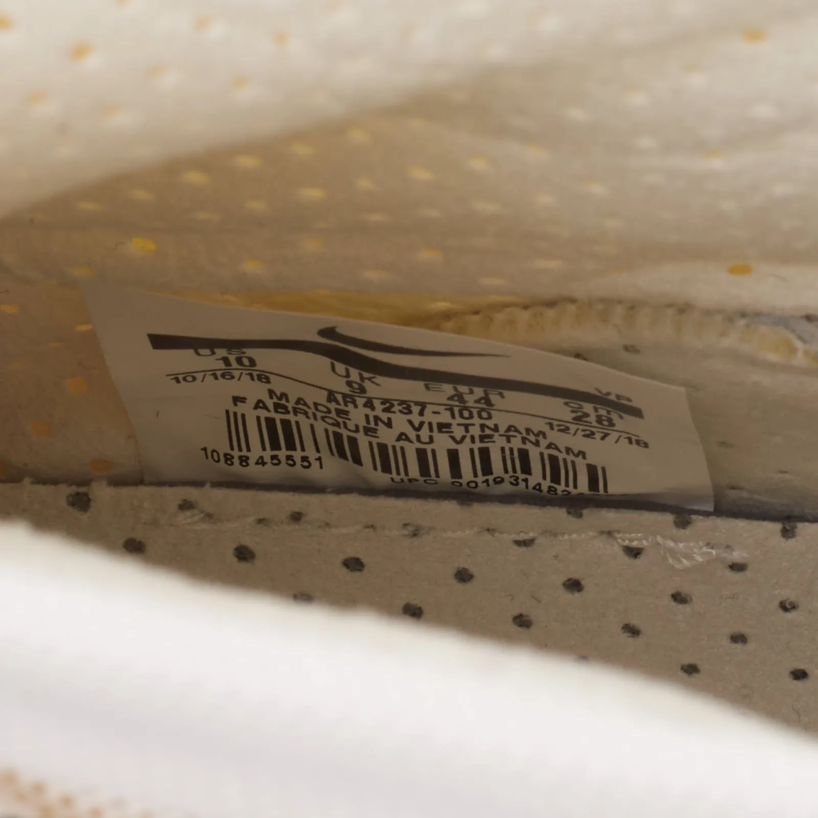 NIKE AIR x FEAR OF GOD 1 'Sail' Canvas-Leather High Top Sneakers Shoes US 10 Asics Jolt Running Shoes Reviews