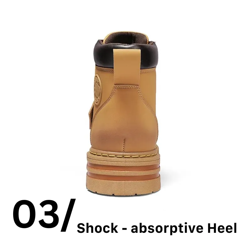 Swarovski Flat Shoes Cuzcare Orthopedic Shoes for Men Warm Leather Lace-Up High Top Boots