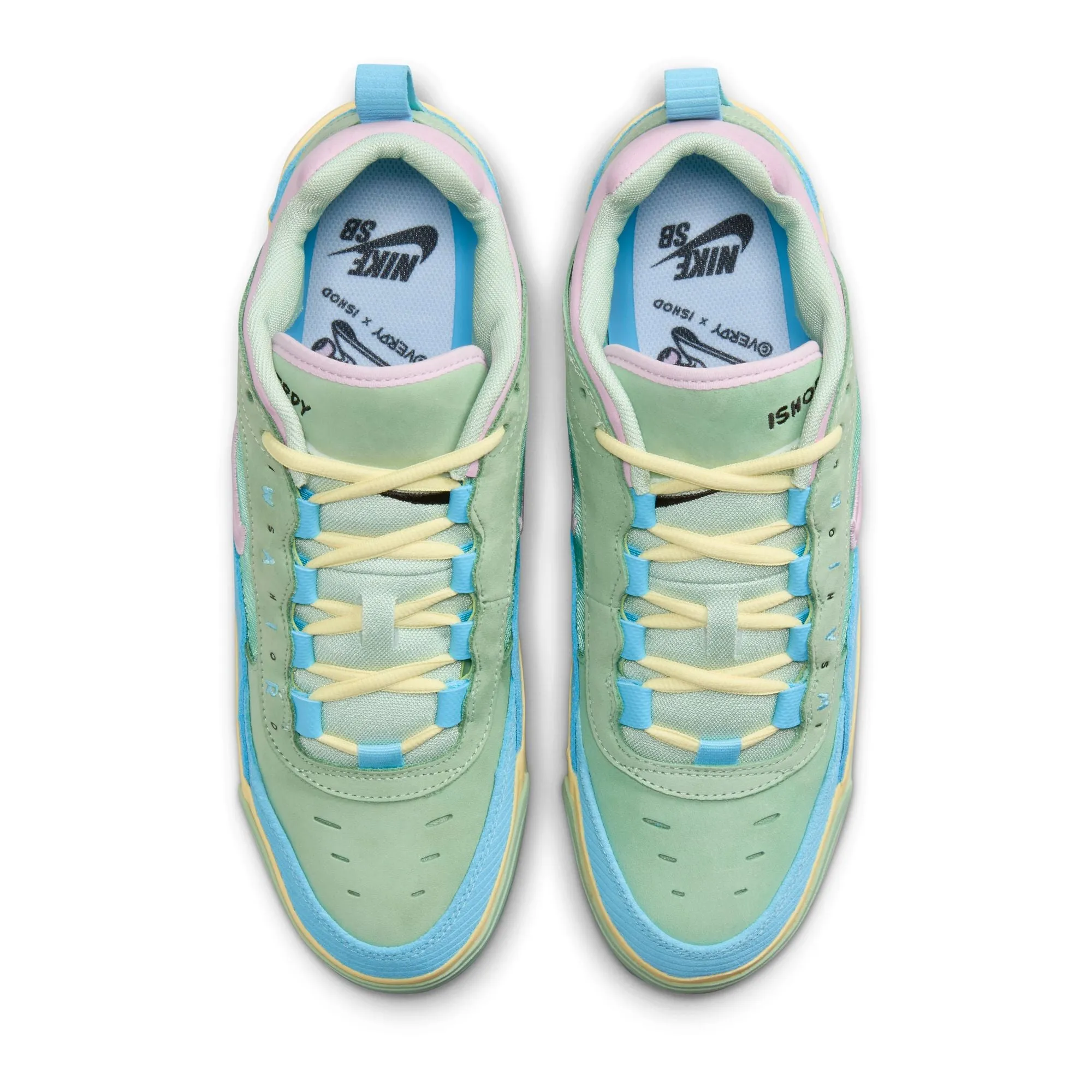 NIKE SB ISHOD 2 VERDY AIR MAX BLUE GAZE / LT ARCTIC PINK-ENAMEL GREEN Asic Skate Shoes