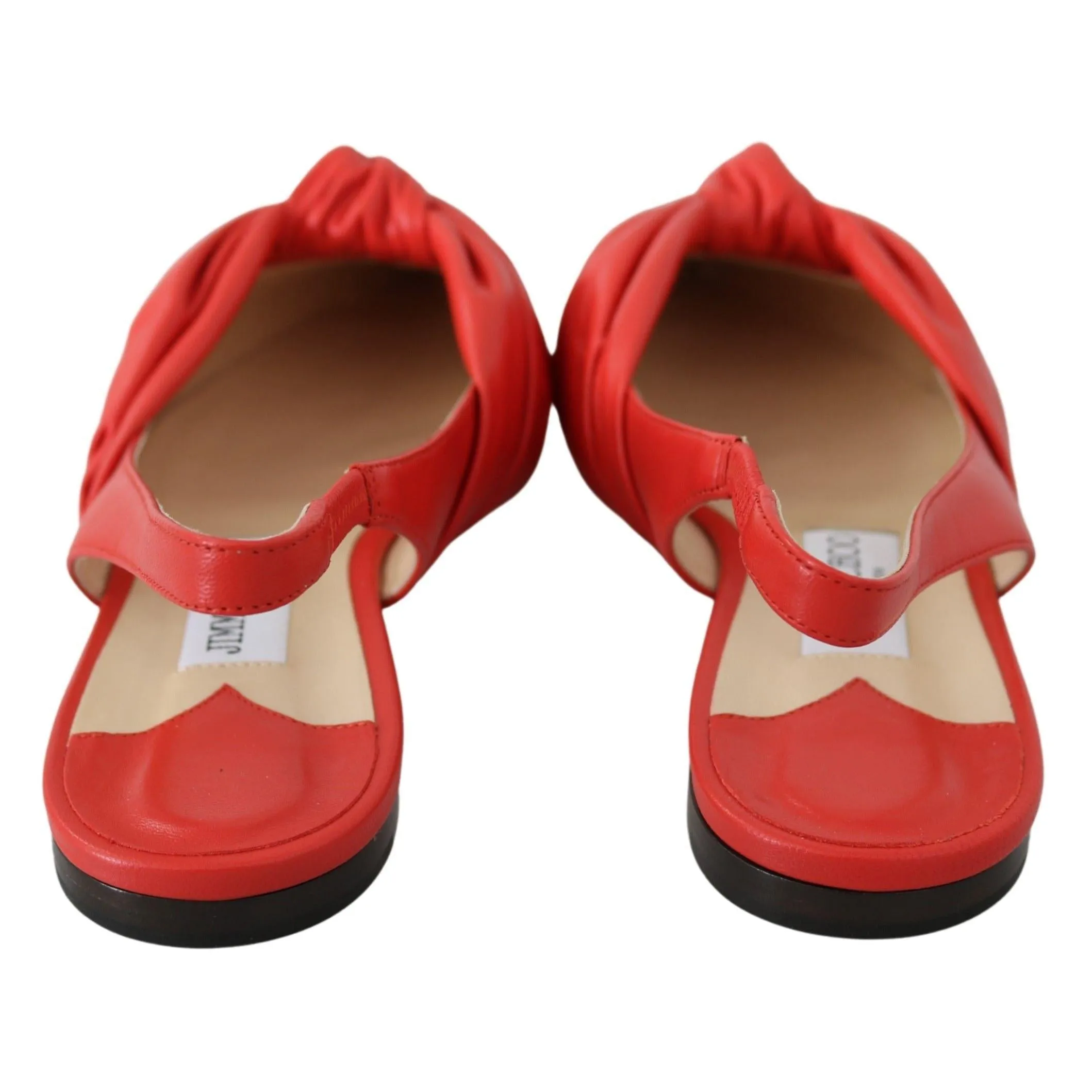 Flat Shoes Summer Jimmy Choo Chic Red Pointed Toe Leather Flats