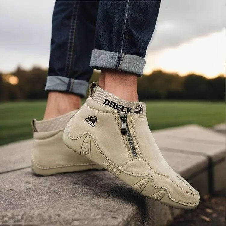 Dbeck Defender: All-terrain Adventure Waterproof Boots For Outdoor Adventures Resoleable Hiking Shoes