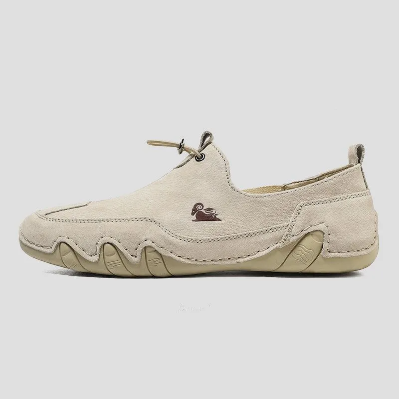 Dbeck UrbanEase Pro: Men's Ultra-Lightweight Leather Casual Shoes For Outdoor & Cycling Hiking Shoes Size