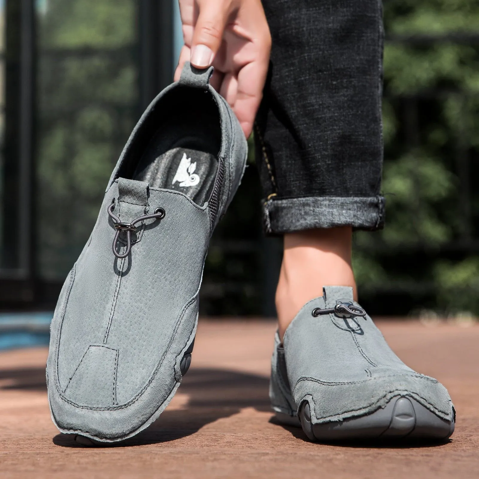 Hiking Shoes Waterproof Low Dbeck UrbanEase Pro: Men's Ultra-Lightweight Leather Casual Shoes For Outdoor & Cycling