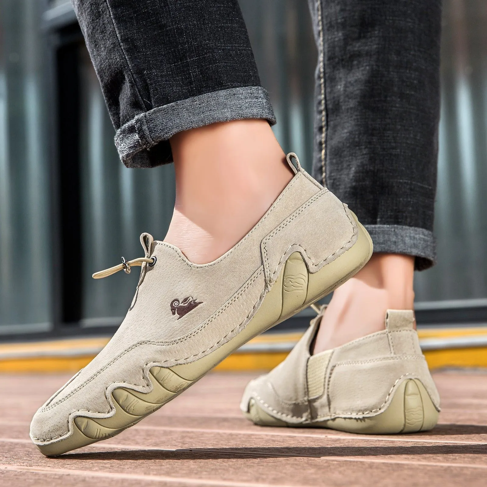 Hydro Hiking Shoes Dbeck UrbanEase Pro: Men's Ultra-Lightweight Leather Casual Shoes For Outdoor & Cycling