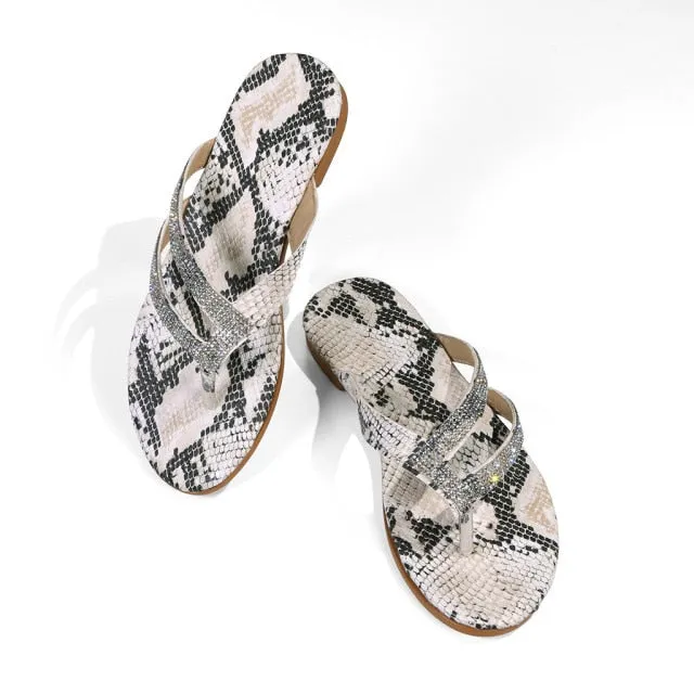 Diamond Sandals Flip Flops Beach Sliders Flat Shoes That Turn Into
