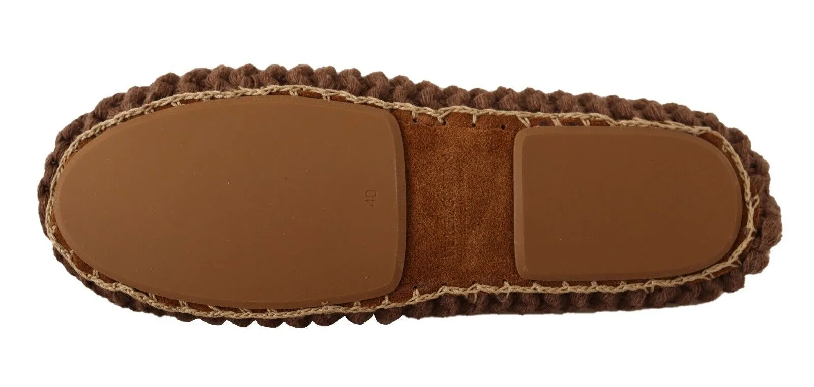 Flat Soled Shoes Dolce & Gabbana Elegant Wool Knit Ballerina Flats