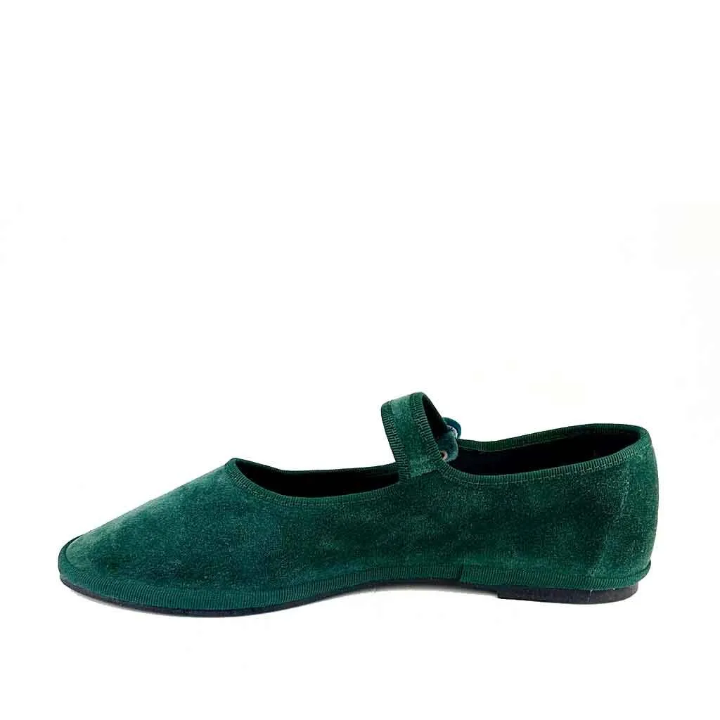 Friulana Mary Jane - Teal Flat Shoes With A Bow