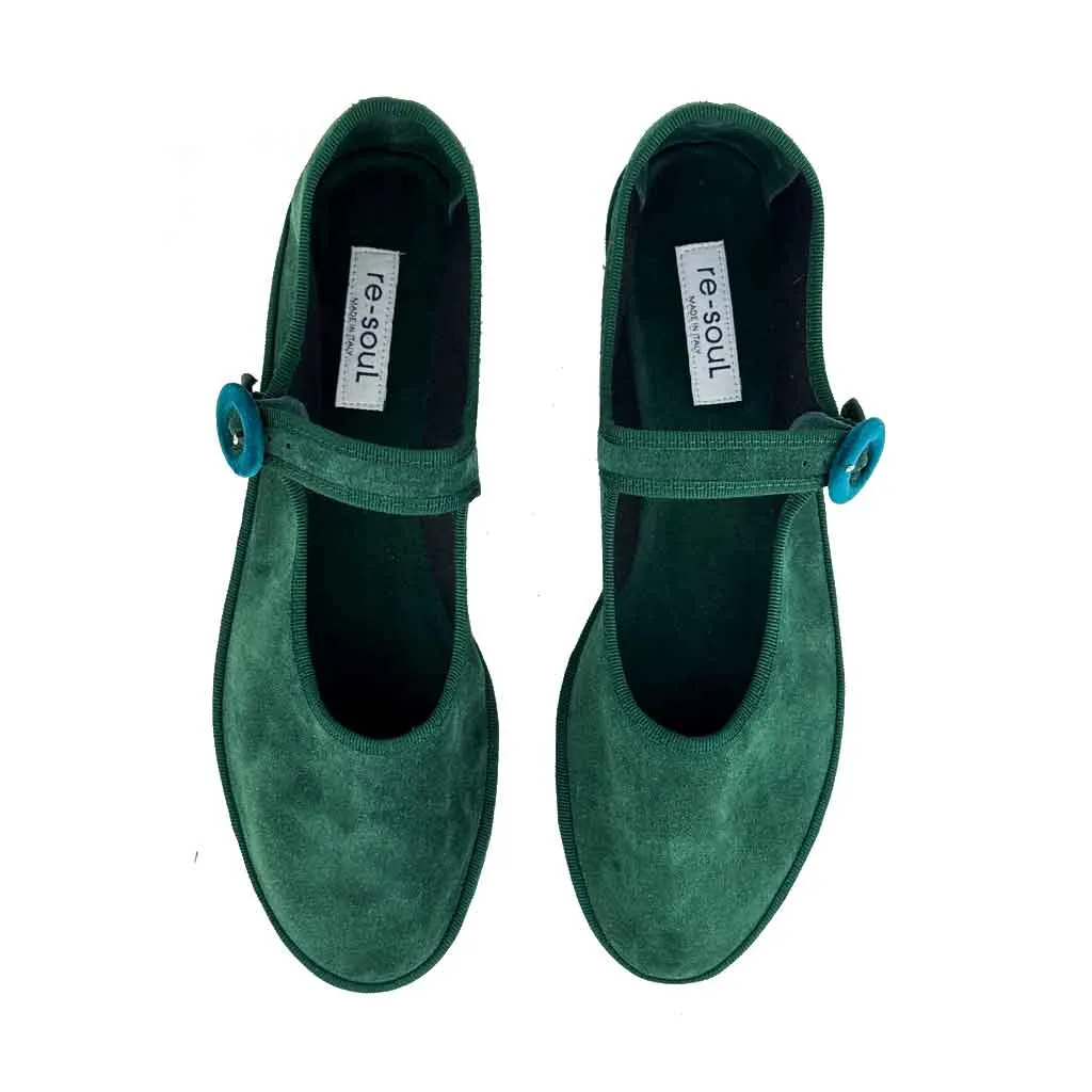 Flat Shoes For The Subway Friulana Mary Jane - Teal