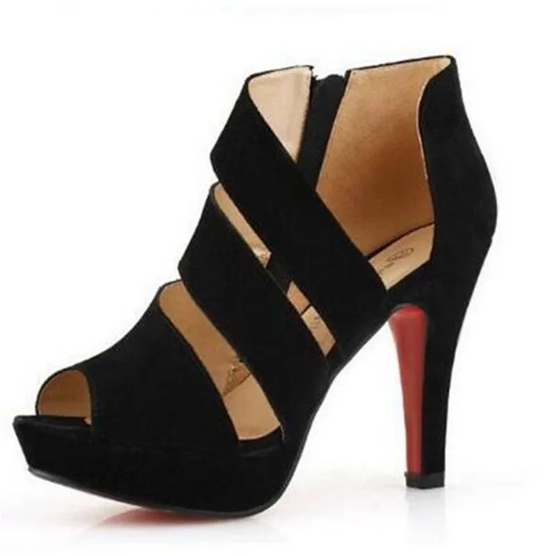 Insulated Shoes Women's shoes The fish's mouth Side zipper Fine with waterproof ultra-high documentary shoes