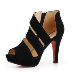 Women's shoes The fish's mouth Side zipper Fine with waterproof ultra-high documentary shoes Ozark Trail Waterproof Shoes