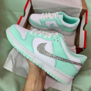 Dunk Low Women/Youth (Mint Green) Asics No Tie Shoes