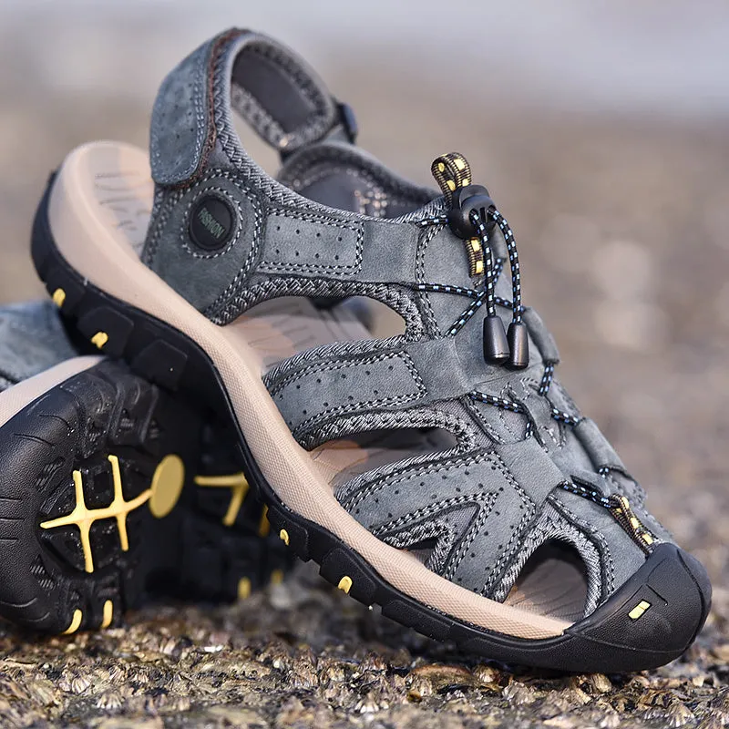 Platform Fisherman Sandals Durable Non Slip Outdoor Hiking Trekking Sandals