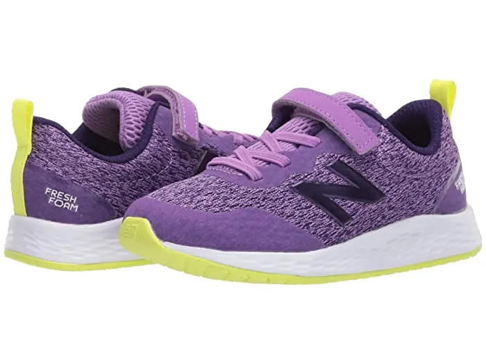 New Balance X1440 Girls Velcro Fresh Foam Arishi Running Shoe Neo Violet/Black Plum