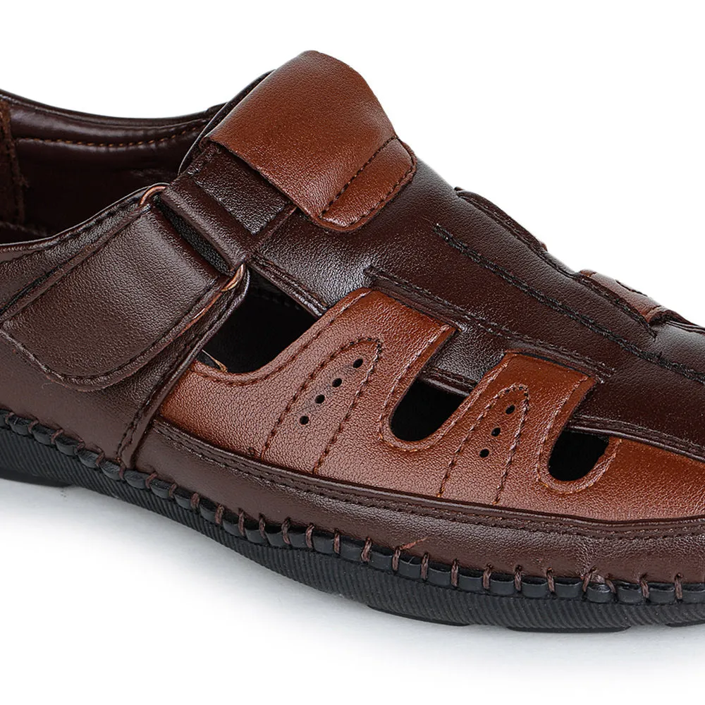 Coolers Formal (Brown) Sandals For Men BM-6N By Liberty Work Sandals