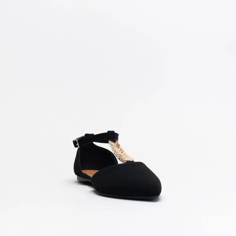 Crystal Flats Shoes Unreal Women Pointy  Ankle Strap _ 148305