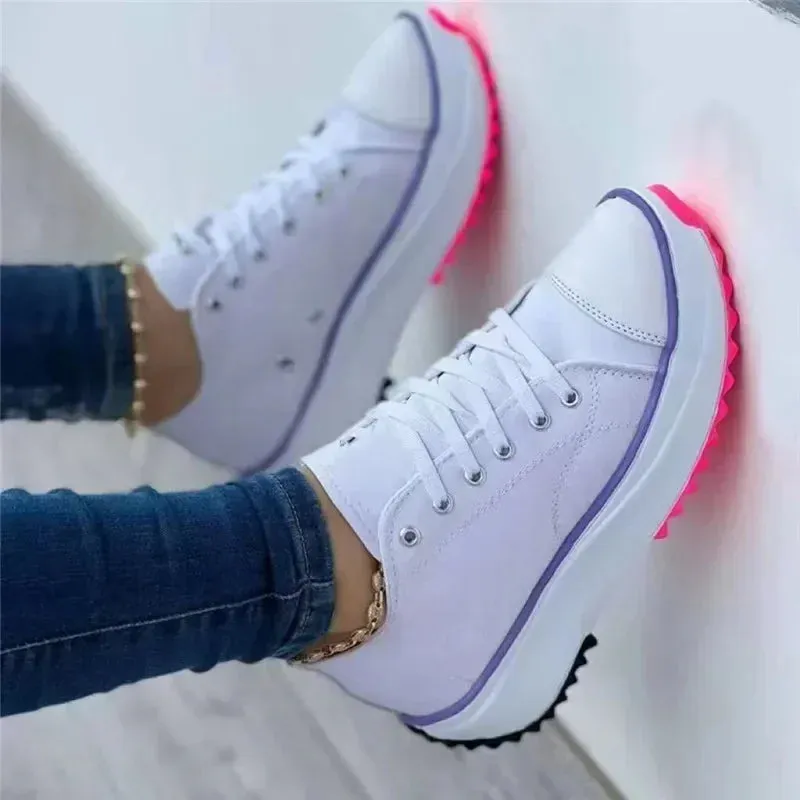 Good Walking Shoes Women Pattern Canvas Sneakers Casual Shoes 2024 Women Shoes Flat Lace-Up