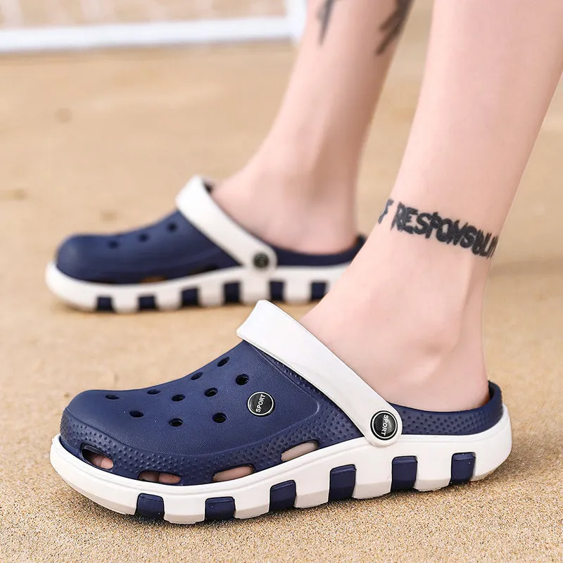Dad Sandals 2024 Ccharmix Men Sandals Summer Beach Rubber Clogs Top Quality Fashion Slip On Mens Clogs Garden Shoes M
